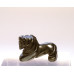 Lion Carved Fetish Bead 0.75 Inch - Hematite