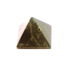 Pyramid Carved Fetish Bead 0.75 Inch - Kambaba