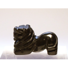 Lion 1 Inch Figurine - Obsidian Black