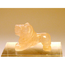 Lion 1 Inch Figurine - Rose Quartz