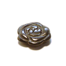 Rose Carved Fetish Bead 0.75 Inch - Blue Goldstone