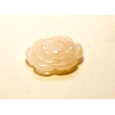 Rose Carved Fetish Bead 0.75 Inch - Rose Quartz