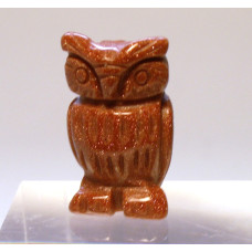 Owl 1 Inch Figurine - Goldstone