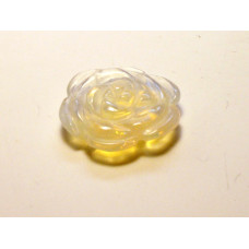 Rose Carved Fetish Bead 0.75 Inch - Opalite