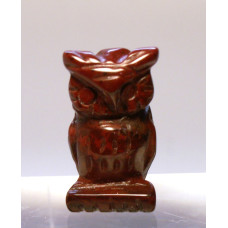 Owl Carved Fetish Bead 0.75 Inch - Rainbow Jasper