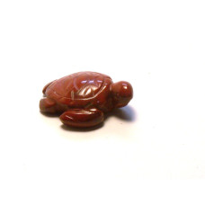 Sea Turtle Carved Fetish Bead 0.75 Inch - Rainbow Jasper