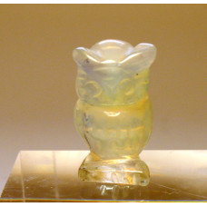 Owl Carved Fetish Bead 0.75 Inch - Opalite