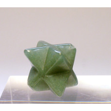 Merkaba Carved Fetish Bead 0.75 Inch - Aventurine