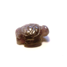 Sea Turtle Carved Fetish Bead 0.75 Inch - Amethyst