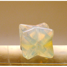 Merkaba Carved Fetish Bead 0.75 Inch - Opalite