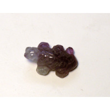 Lizard Carved Fetish Bead 0.75 Inch - Amethyst