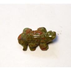 Lizard 1 Inch Figurine - Unakite