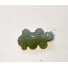 Lizard Carved Fetish Bead 0.75 Inch - Aventurine