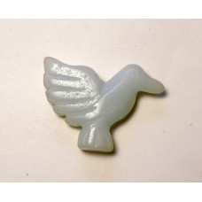 Hummingbird Carved Fetish Bead 0.75 Inch - Amazonite