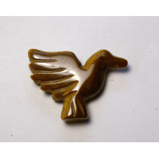 Hummingbird Carved Fetish Bead 0.75 Inch - Tiger Eye