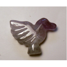 Hummingbird Carved Fetish Bead 0.75 Inch - Amethyst