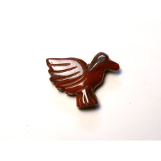 Hummingbird Carved Fetish Bead 0.75 Inch - Rainbow Jasper