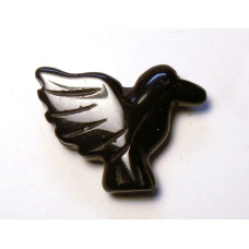 Hummingbird Carved Fetish Bead 0.75 Inch - Blue Goldstone