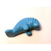 Manatee Carved Fetish Bead 0.75 Inch - Howlite Turquoise