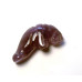 Manatee Carved Fetish Bead 0.75 Inch - Amethyst