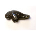 Manatee Carved Fetish Bead 0.75 Inch - Hematite