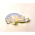 Manatee Carved Fetish Bead 0.75 Inch - Opalite