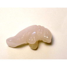 Manatee Carved Fetish Bead 0.75 Inch - Rose Quartz