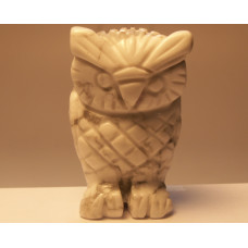 Owl 1.5 Inch Figurine - White Howlite