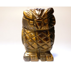 Owl 1.5 Inch Figurine - Tiger Eye