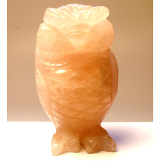 Owl 2.25 Inch Figurine - Rose Quartz