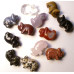 Pig Carved Fetish Bead 0.75 Inch - Assorted Stones