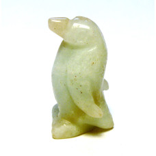 Penguin Carved Fetish Bead 0.75 Inch - Amazonite