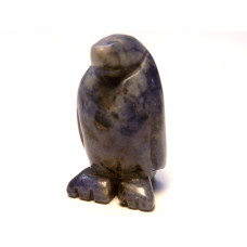 Penguin Carved Fetish Bead 0.75 Inch - Sodalite