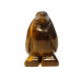 Penguin Carved Fetish Bead 0.75 Inch - Tiger Eye