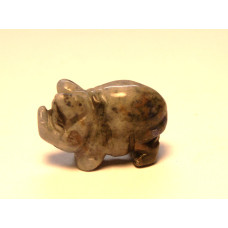 Pig Carved Fetish Bead 0.75 Inch - Sodalite