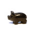 Pig Carved Fetish Bead 0.75 Inch - Blue Goldstone