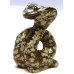 Snake (Cobra) 1.5 Inch Figurine - Snowflake Obsidian