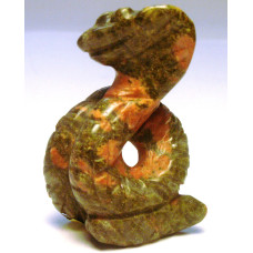 Snake (Cobra) 1.5 Inch Figurine - Unakite