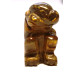 Monkey Carved Fetish Bead 0.75 Inch - Tiger Eye