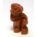 Monkey Carved Fetish Bead 0.75 Inch - Goldstone