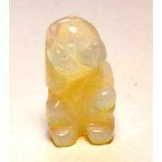 Monkey Carved Fetish Bead 0.75 Inch - Opalite