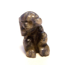 Monkey Carved Fetish Bead 0.75 Inch - Sodalite