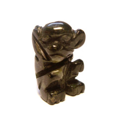 Monkey Carved Fetish Bead 0.75 Inch - Kambaba