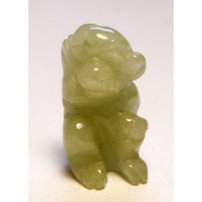 Monkey Carved Fetish Bead 0.75 Inch - Aventurine