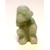 Monkey Carved Fetish Bead 0.75 Inch - Amazonite