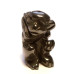 Monkey Carved Fetish Bead 0.75 Inch - Hematite