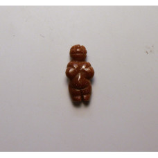 Goddess (Venus of Willendorf) Carved Fetish Bead 0.75 Inch - Goldstone