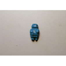 Goddess (Venus of Willendorf) Carved Fetish Bead 0.75 Inch - Howlite Turquoise