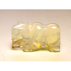 Panther Carved Fetish Bead 0.75 Inch - Opalite