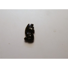 Coyote Howling 1 Inch Figurine - Obsidian Black